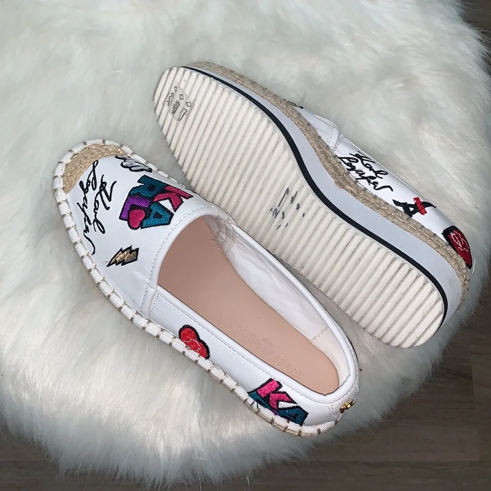 NWT KARL LAGERFELD EMBROIDERED SLIP ON SHOES HAND CRAFTED SIZE 5.5 - Picture 13 of 16